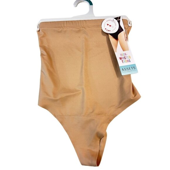 Assets By Spanx High-Waisted Thong Shapewear Small Nude - Picture 1 of 5